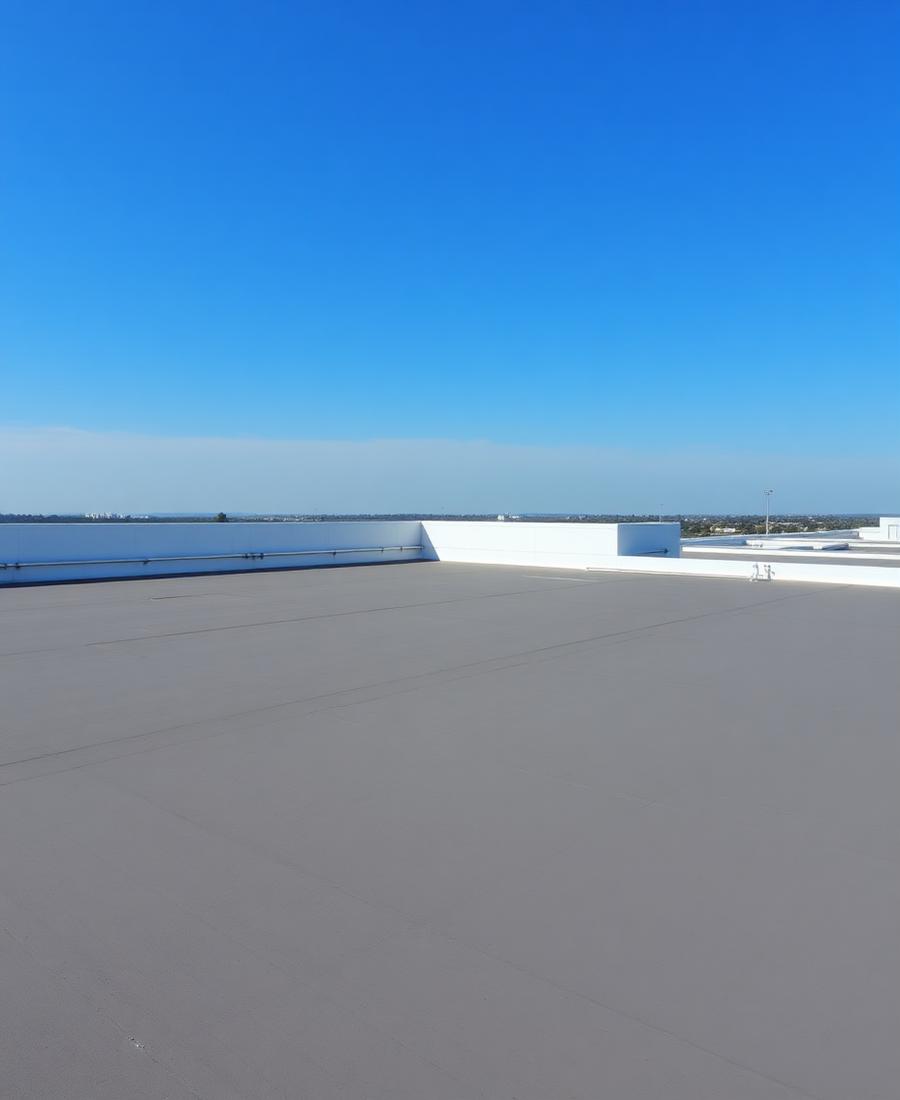 Flat low-slope commercial roof membrane system